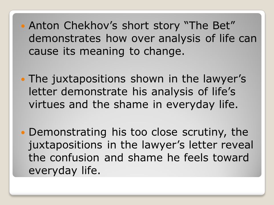 Analysis of chekhov s an artist s story